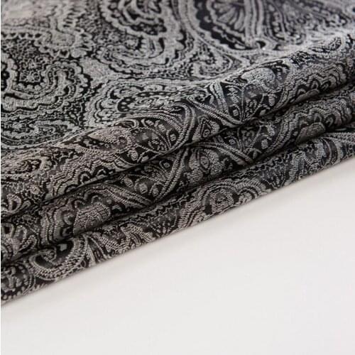 New arrival flowers style yard dyed jacquard brocade black fabric,3D fabric used for DIY sewing women clothing wedding dress