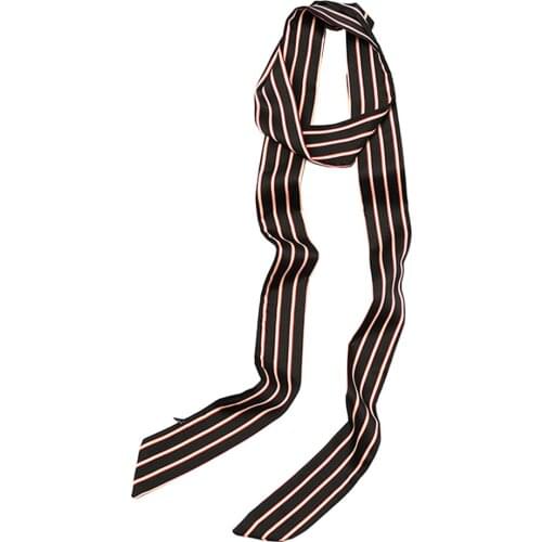 Skinny Women Silk Scarf Headband Long Fashion Show Neck Wraps Hair Ribbon Spring Foulard Femme Headwear Bands Ties for Ladies