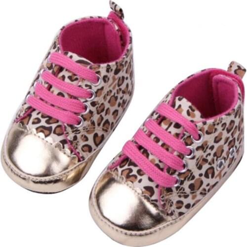 0-18M Baby girl shoes soft sole antiskid leopard shoes for baby newborn infant shoes baby crib shoes zapatos de bebe nenas
