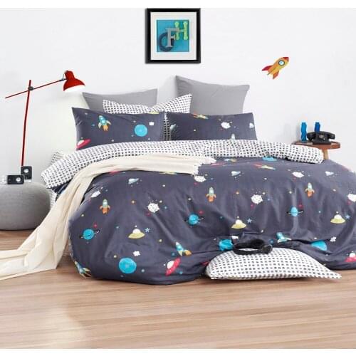 100% Natural Cotton Solid Color Double Duvet Cover Set FreshColor 4-Piece Modern And Stylish Design European American Style