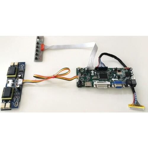 For M190A1 MT190AW01 MT190AW02 4CCFL 19" LVDS 30Pin 1440*900 VGA+DVI Inverter M.NT68676 LCD display controller card DIY kit