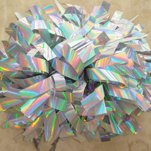 Cheerleader Poms 3/4"x 6"~cheerleading pom pom metallic silver 100 pieces