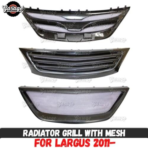 Radiator grille with mesh for Lada Largus 2011- ABS plastic accessories protective body kit car styling tuning