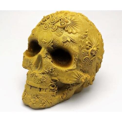 3d pattern skull silicone mold diy candle resin mold ice chocolate cake silicone mold