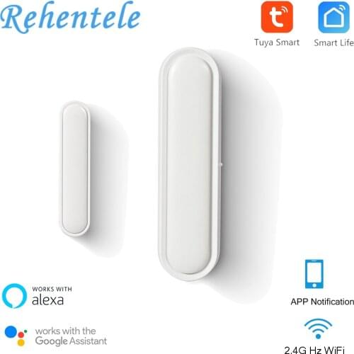 Tuya Smart WiFi Door Sensor Window Open/Closed Detectors WiFi App Notification Alert Security Alarm Support Alexa Google Home