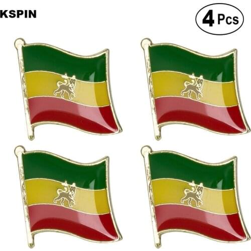 Ethiopia Flag Pin Lapel Pin Badge Brooch Icons 4pcs