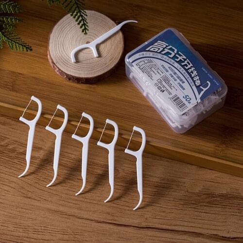 100pcs Dental Floss Flosser Picks Interdental Brush Teeth Toothpicks Stick thread Floss Tooth Clean Oral Care 7.5cm Beauty Tools