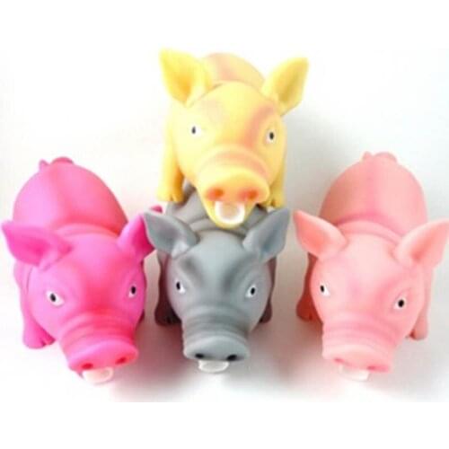 1Pcs Dog Toy Pet Products Shrilling Pig Pig Grunting Squeak Cute Funny Gadgets Pet Chew Toys Soft Plastic