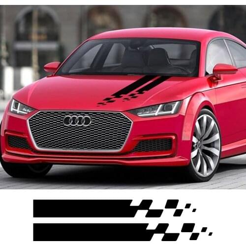 2pcs Car Hood Cover Sticker Auto Vinyl Film Long Stripe Decals Stylish Graphics Car Sport Styling Sticker Tuning Car Accessories