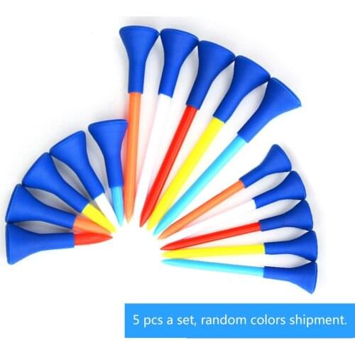 5PCS Newest Design Plastic Golf Tees Step up Plastic Golf Horn Tee Evolution Tee For Glof Club Training Tool Accessory