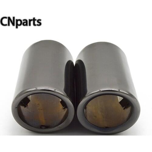 Auto Parts 2PCS Stainless steel Automobiles Car Exhaust Pipe Muffler Tips Carbon Fiber For VW Passat B7 CC