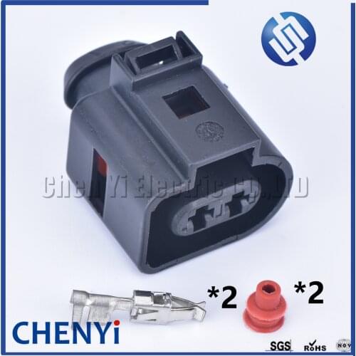 5 set 2pin 3.5mm female automotive waterproof wiring harness connector electrical horn plug 1J0973722 1717692-1 8D0973822