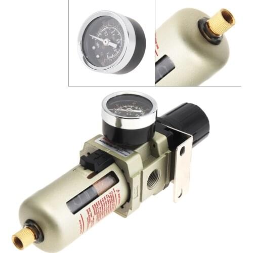 AW3000-03 Air Compressor 0-1.0mpa Adjustable Oil Water Separator Regulator PT3/8mm Caliber with Gauge