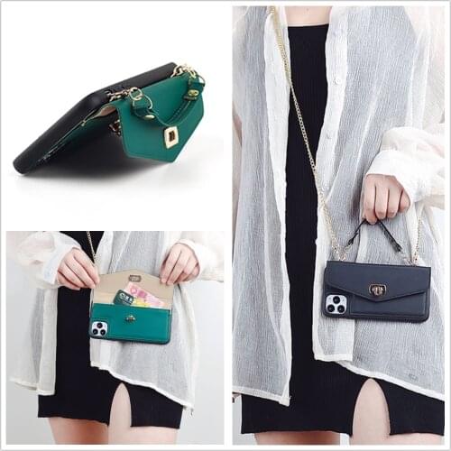 Crossbody Backpack Phone case for iphone 11 12mini pro Xs max XR 8 7 Plus Portable Change Card Package anti-fall back cover