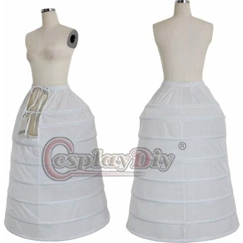 Cosplaydiy Medieval Women Crinoline Victorian Ball Gown Underskirt Retro Bustle Dome Cage Skirt Hoop Petticoat L320
