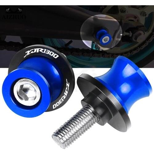 FOR YAMAHA XJR1300 RACER 2004-2016 2015 2014 Racer CNC Aluminum Motorcycle 6MM Stand Screws Swingarm Slider Spools XJR 1300 LOGO