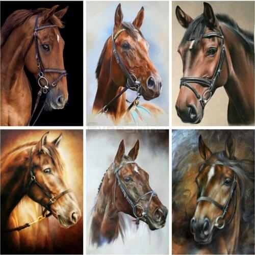 EverShine Diamond Painting Full Drill Square Horse Cross Stitch Diamond Embroidery Sale Bead Picture Kits Handicraft Hpbby Gift