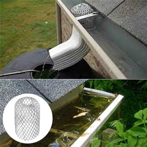 Stainless Steel Roof Gutter Guard Filter 3 Inch Expand Aluminum Filter Strainer Stops Blockage Leaf Drain Debris Drain Net Cover