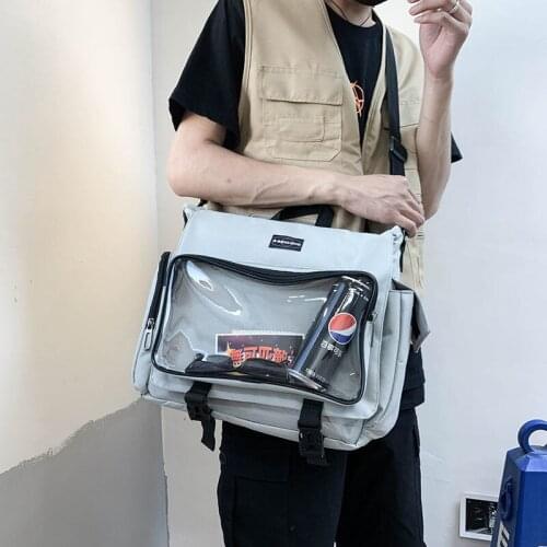 Cool Transparent Shoulder Bag Men 's Backpack Sports Outdoor Travel Bag Fashion Brand Multifunctional Women Bag