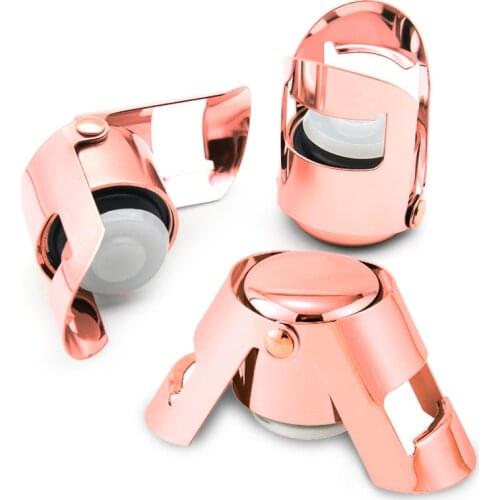 1PC Stainless Steel Bottle Cap Champagne Red Wine Silica Gel Preservation Cap Wine Stopper Kitchen Bar Tool