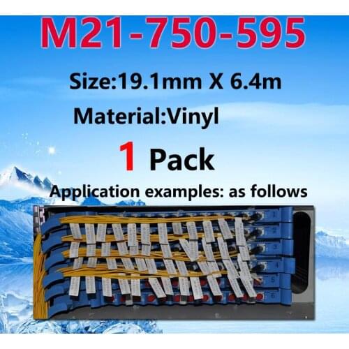 M21-750-595 Label Tape Black on white width 19.1mm length 6.4m for BMP21-LAB for BMP21-PLUS bmp21 Label-Tape Vinyl film