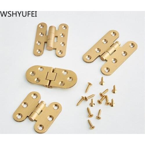 1 PC Furniture Pure Copper Hinges Decor Brass cupboard door hinge home improvement Jewelry Box Hardware Accessories
