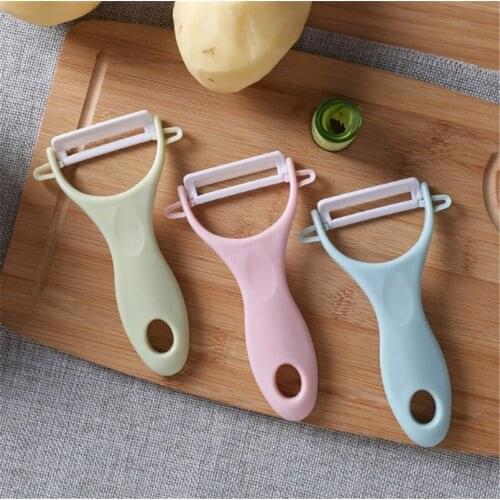 Multi-purpose 3 Colours Ceramic Planer Household Kitchen Multi-function Apple Scraping Fruit Paring Peeler Kitchen Accessories