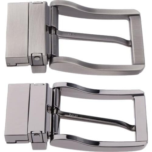 Men Metal Pin Belt Buckle Reversible Clip Buckle DIY Leather Craft Jeans Accessories for 2.8cm-3.4cm Wide Belt