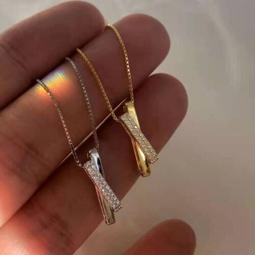 VENTFILLE 925 Sterling Silver Cross Zircon Pendant Necklace Female Fashion Temperament Romantic Charm Exquisite Jewelry