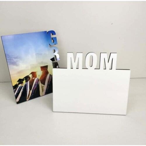 Blank Sublimation Frames Wooden Thermal Transfer Phase Plate MOM Personalized Gift Frames Mothers Day Festival Frame SN126