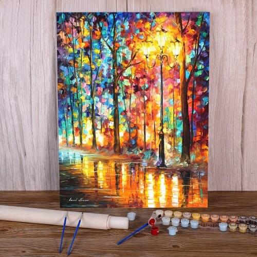 Single Light Paint By Numbers Complete Kit Oil Paints 50*70 Canvas Pictures New Design Crafts For Adults Wholesale For Art