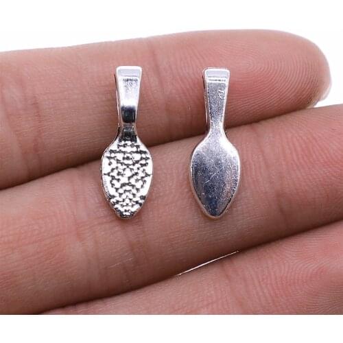 Tristana 20pcs 7x21mm Pendant Charm Clip Clasp Bail Beads Loose Spacer Beads Bail Beads Pendants For Jewelry Making