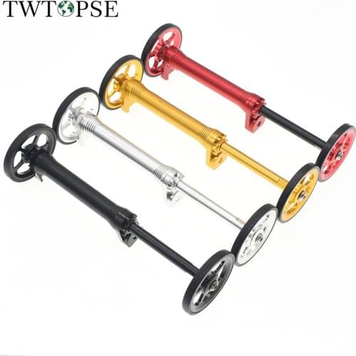 TWTOPSE Bike Easy Wheel Extension Rod For Brompton Folding Bike Bicycle Telescopic Bar Rear Cargo Rack Titanium Bolt Easywheel