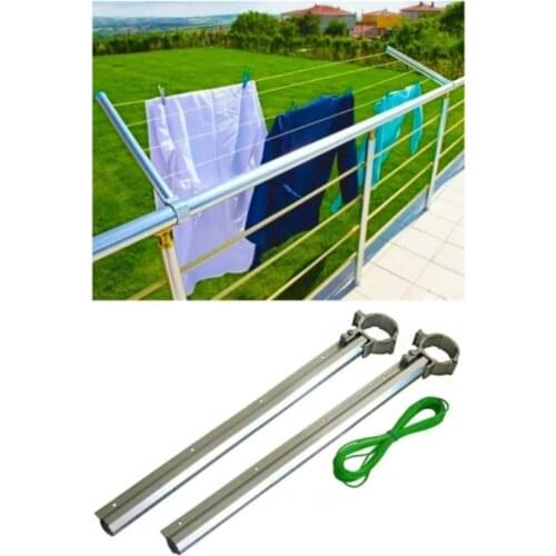 Balcony Laundry Drying Hanger Round Küpeşteve Aluminum Pvc Coating İp Gift