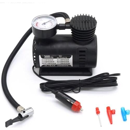 Mini Air Compressor Electric Pump ABS Automotive Durable Vehicle Air Pump 300 PSI Tire Inflator Pump DC 12V Car Parts