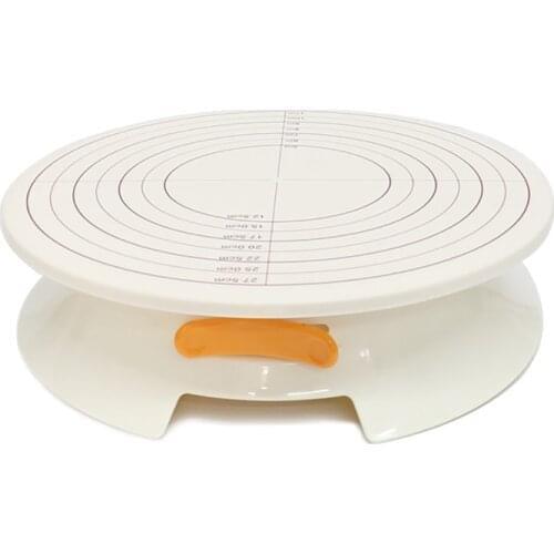 Rotating Cake Turntable Plastic Cake Stand With Scales Revolving Cake Decorating Tool DIY Pastry Baking Tool Kitchen Accessories