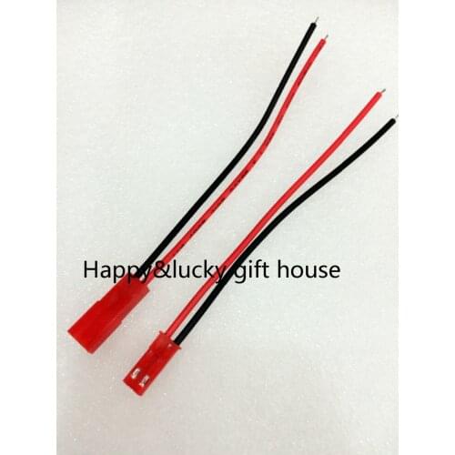 YYT 10pair JST red head pair plug line 2P connection line LED male and female plugs a set of two 2P red and black 10CM