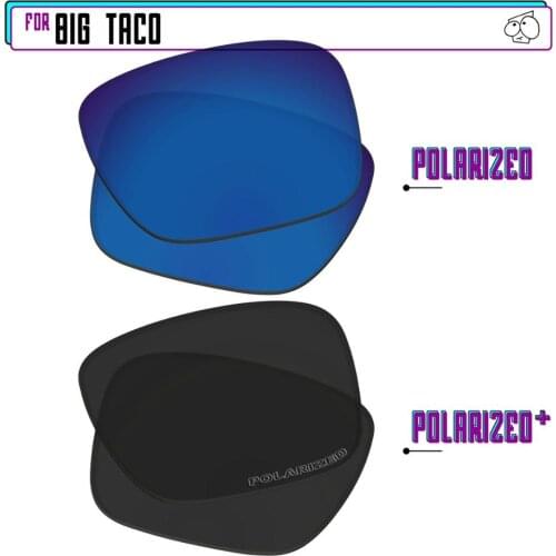 EZReplace Polarized Replacement Lenses for - Oakley Big Taco Sunglasses - BlackPPlus-SapphireP