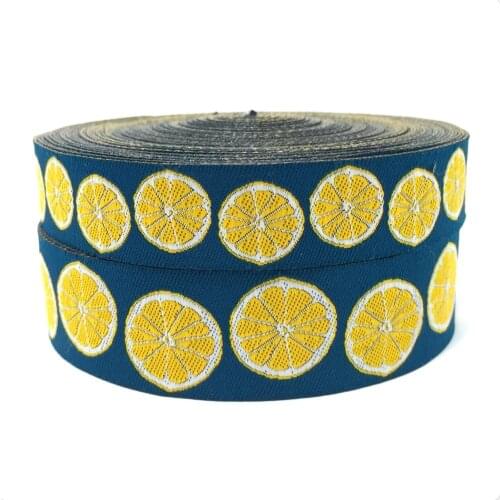 2016 NEW 7/8" 22MM AND 5/8" 16MM 10Yard/SETS 100% polyester single face Woven Jacquard RIBBON lovely orange flower KTZD16011904