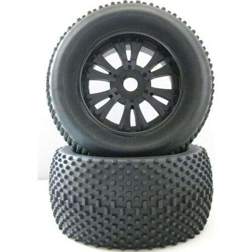 1/8 RC Wheel Rim and Rubber Tires For Cars Nitro Power Off Road Monster Truck AMAX HIMOTO HSP 140*78mm Hexagon Adapter 17mm