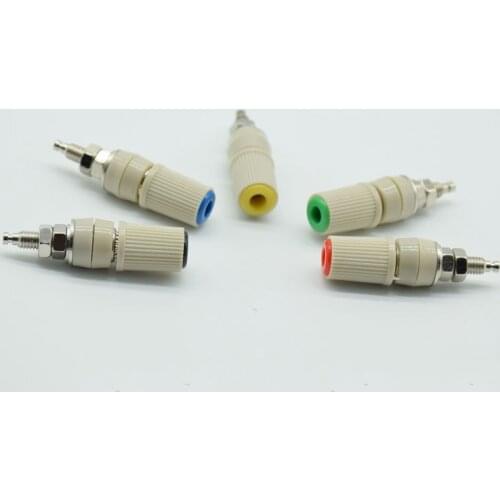 1pcs High Current 5mm/30A M5*48 Type 4mm Amplifier Female Banana Jack Socket Test Binding Post/terminal