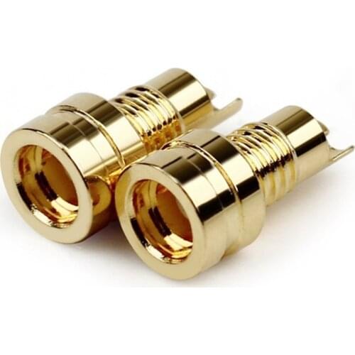 PCB Mount Pins Solder For MMCX IE800 Earphone Female Pin Plug Audio Jack 24K Gold Plated Copper Wire Connector Metal Adapter