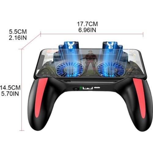 2-in-1 Dual Fan Mobile Phone Radiator Cellphone Power Bank Silent Cooler Gamepad