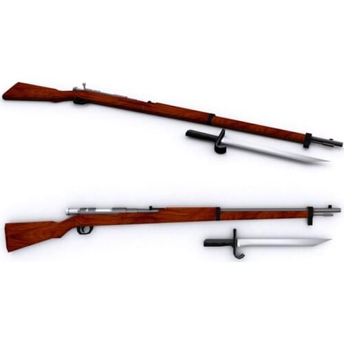 3D Paper Model Hand-made Drawing 38 type Gun Military Puzzle