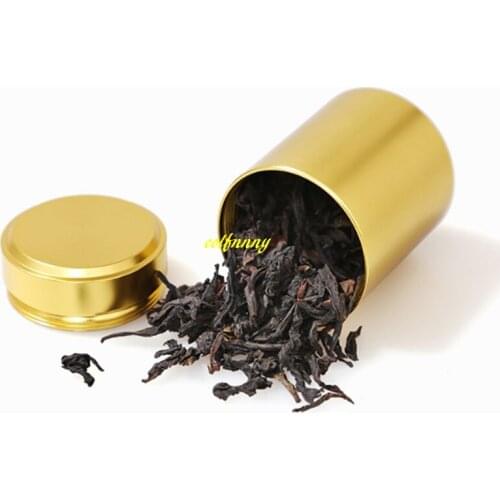 500pcs/lot 6.5x4.5cm Mini Tea Caddies Titanium alloy Teabox Travel Outdoor Sealed Jar Cans 8g tea box Tin storage boxes