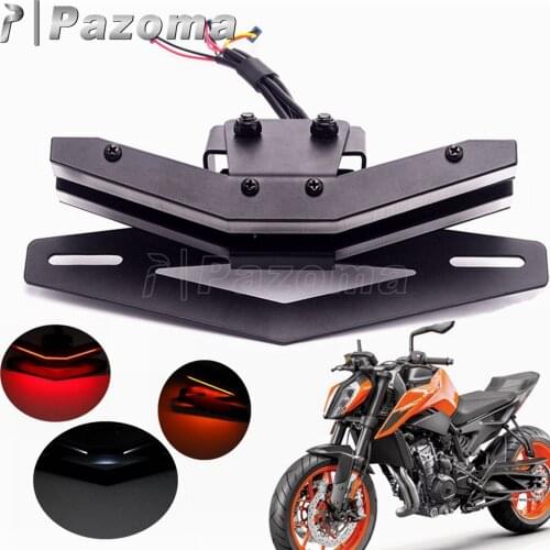 790 Supermotor LED Rear Fender Eliminator Kit Motorcycle Turn Signal Lamp LED Tail Tidy Bracket W/ License Plate Holder 12-2020