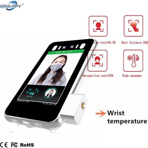 8inch Wrist Temperature Body AI IP camera Facial Recognition 2MP Termal Hermal Human Detect Access Control Face Recognize To USA