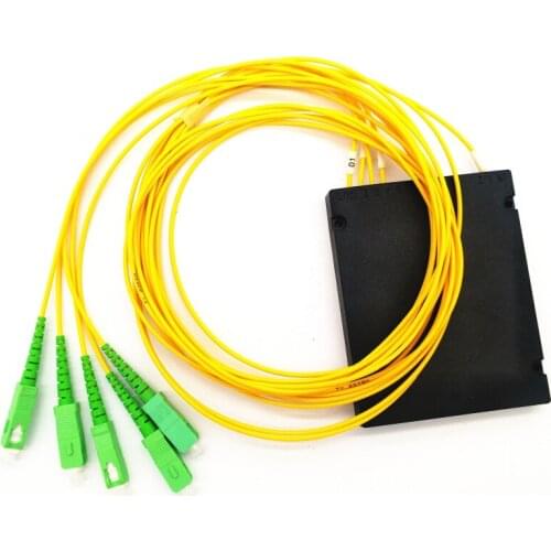 Free Shipping 5Pcs/lot 1X4 SC APC Fiber Optic Splitter, Single mode Fiber Splitter,High Quality