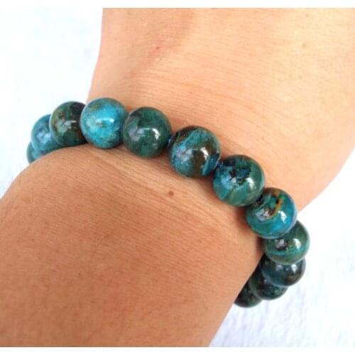 Free Shipping Natural chrysocolla Round 10.5mm~11mm Beads Bracelet Women Jewelry Accessories Weddings Parties Birthday Gift
