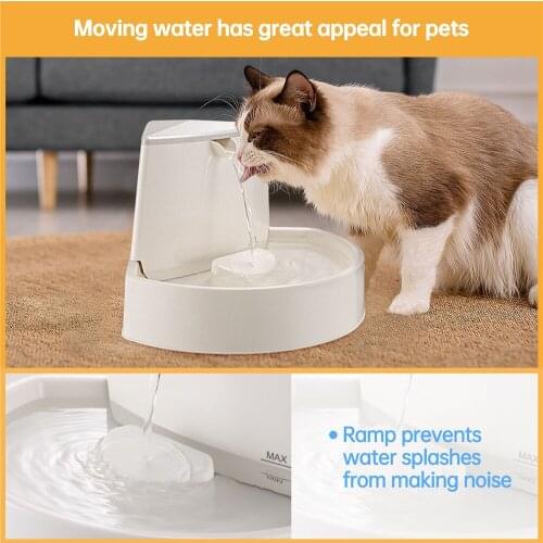 2.5L Cat Water Fountain Quiet Automatic Pet Water Dispenser For Cats Dogs Birds Electric Drinking Bowl Activated Carbon Filter